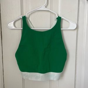 Green sports bra